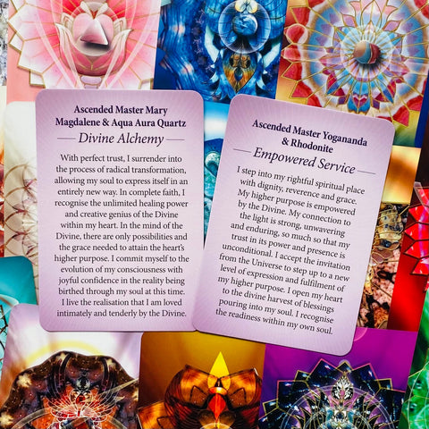 Crystal Mandala Activation Cards Deck by Blue Angel 54-Card Pocket Oracle