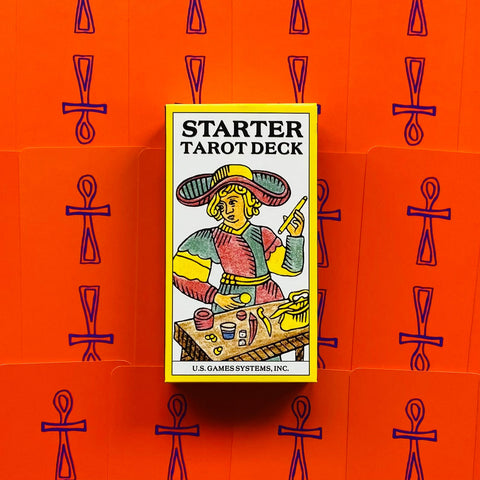 Starter Tarot Deck by US Games, Ancient Woodcut Art, 78 Cards + Guide