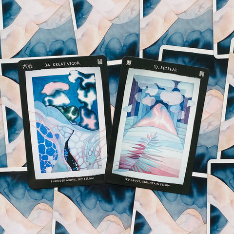 Visionary I Ching Oracle Cards Deck Blue Angel By Paul O'Brien Intuition