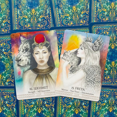 Goddess Spirit Oracle Deck by Rachel Johnson Blue Angel 44 Cards & Guidebook