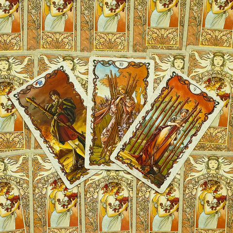 Mucha Tarot Cards Deck Massaglia Nosenzo Fortune Telling Lo Scarabeo NEW