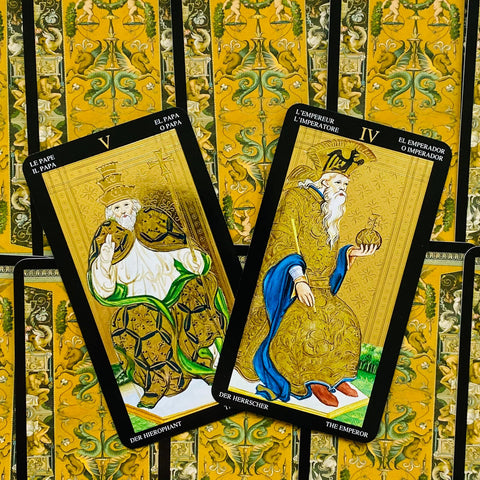 Golden Visconti Grand Trumps Tarot Deck 22 Cards Lo Scarabeo