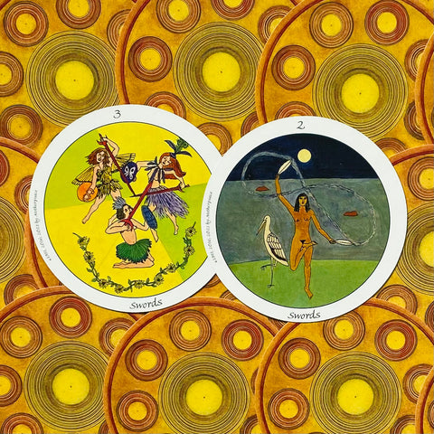Mini Motherpeace Round Tarot Deck and Guidebook Set by Karen Vogel US Games