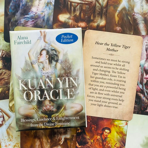 Pocket Kuan Yin Oracle Cards Deck Alana Fairchild Telling Blue Angel NEW