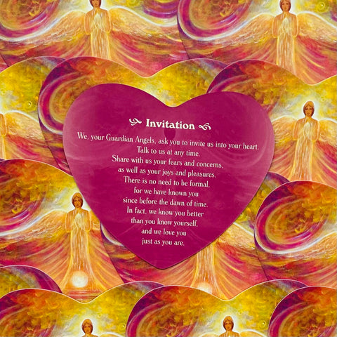Blue Angel Guardian Angel Love Oracle Deck 46 Heart-Shaped Cards New