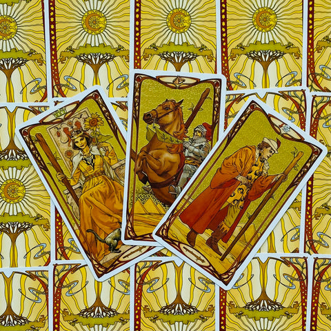 Golden Art Nouveau Tarot Deck Cards By Giulia F.Massaglia Lo Scarabeo NEW