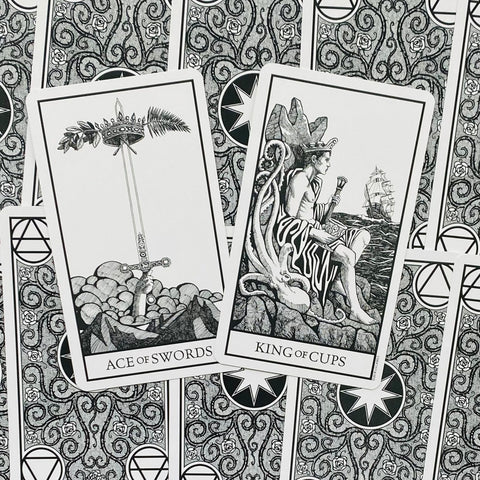 Bianco Nero Black & White Tarot Deck 80 Cards by US Games