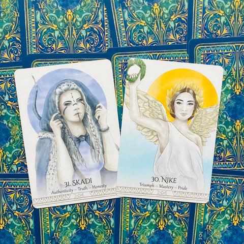 Goddess Spirit Oracle Deck by Rachel Johnson Blue Angel 44 Cards & Guidebook