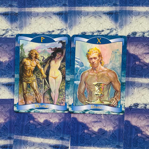 Rune Oracle Cards Deck Lo Scarabeo Norse Gods Divination Set English