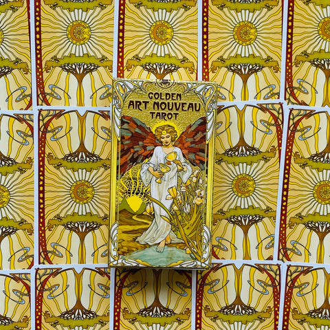 Golden Art Nouveau Tarot Deck Cards By Giulia F.Massaglia Lo Scarabeo NEW