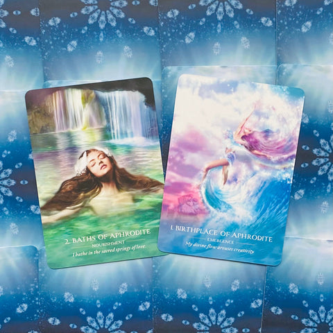 Water Temple Oracle Cards Deck Blue Angel Suzy Cherub Esoteric Divination With Bag