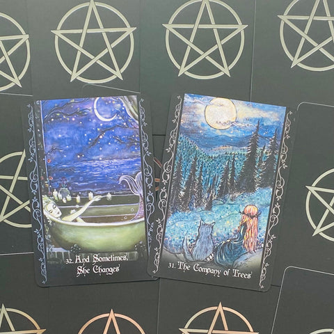 The Solitary Witch Oracle Blue Angel Artwork By Lady Viktoria Wisdom Awakening