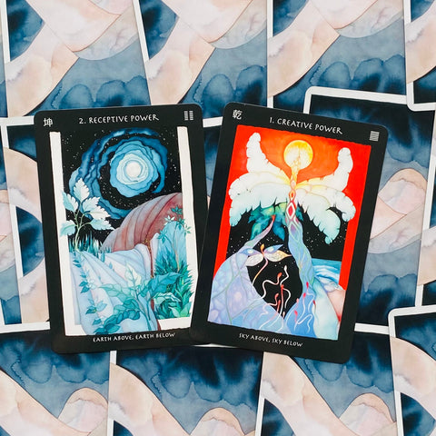 Visionary I Ching Oracle Cards Deck Blue Angel By Paul O'Brien Intuition