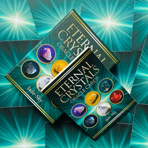 Eternal Crystals Oracle Cards Deck Jade Sky Esoteric Fortune Telling Blue Angel