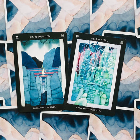 Visionary I Ching Oracle Cards Deck Blue Angel By Paul O'Brien Intuition