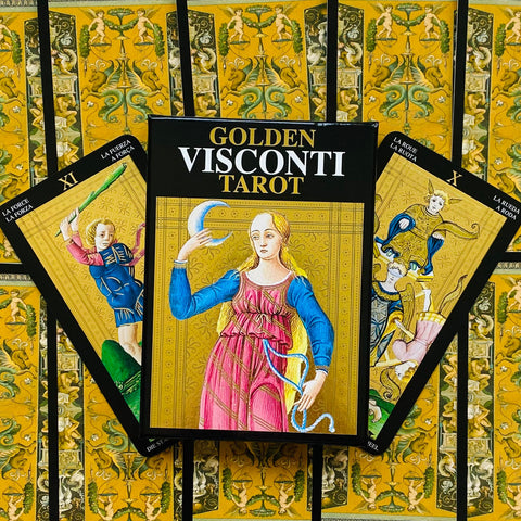 Golden Visconti Grand Trumps Tarot Deck 22 Cards Lo Scarabeo