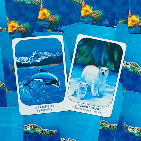 Animal Voices Oracle Cards Deck with Guidebook by Blue Angel