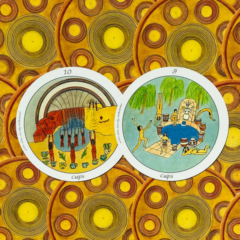Mini Motherpeace Round Tarot Deck and Guidebook Set by Karen Vogel US Games
