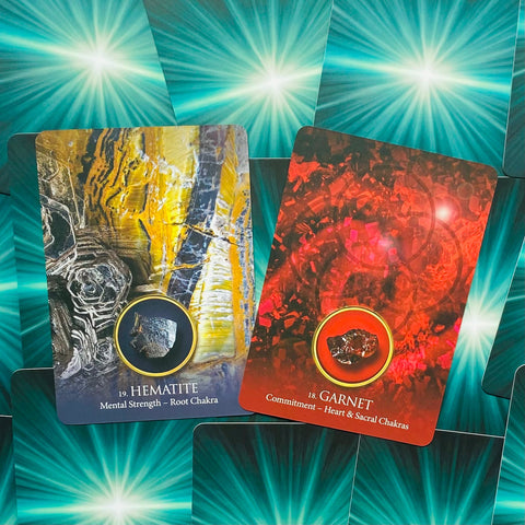 Eternal Crystals Oracle Cards Deck Jade Sky Esoteric Fortune Telling Blue Angel