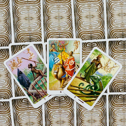 African American Mini Tarot Deck 78 Cards with Guidebook by Lo Scarabeo