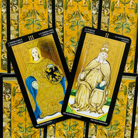 Golden Visconti Grand Trumps Tarot Deck 22 Cards Lo Scarabeo