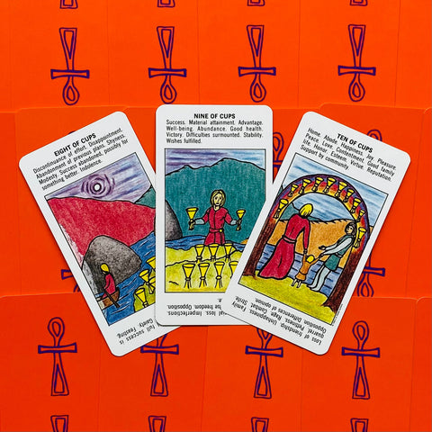 Starter Tarot Deck by US Games, Ancient Woodcut Art, 78 Cards + Guide