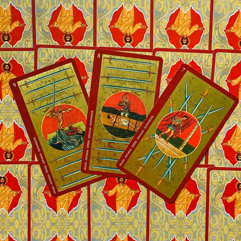 Golden Tarot of the Tsar Deck 78 Cards Russian Icon Art Lo Scarabeo