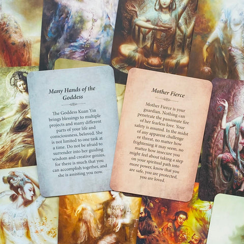 Pocket Kuan Yin Oracle Deck by Alana Fairchild 44 Cards Blue Angel