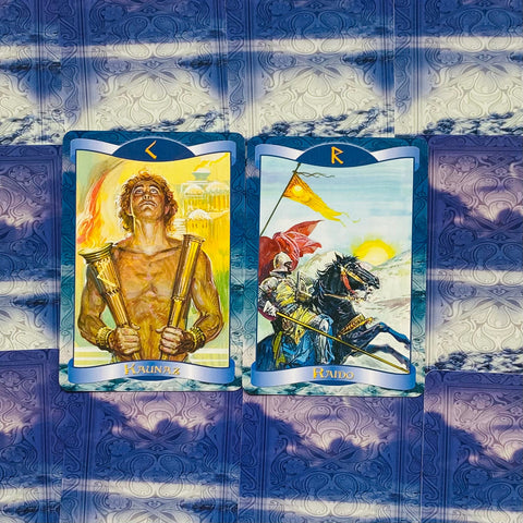 Rune Oracle Cards Deck Lo Scarabeo Norse Gods Divination Set English