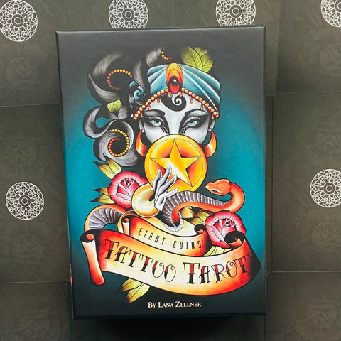 Eight Coins Tattoo Tarot Cards Deck US Games Systems By Lana Zellner NEW