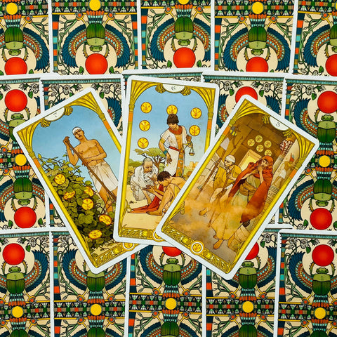 Egyptian Art Nouveau Tarot Deck by Massaglia Lo Scarabeo 78 Cards New