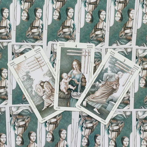 Leonardo Da Vinci Tarot Deck Cards Ghiuselev Atanassov Lo Scarabeo Ex58