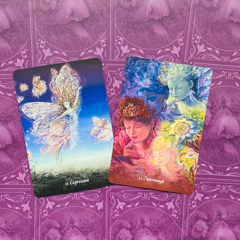 Gratitude Oracle Cards Deck by Angela Hartfield & Josephine Wall Blue Angel