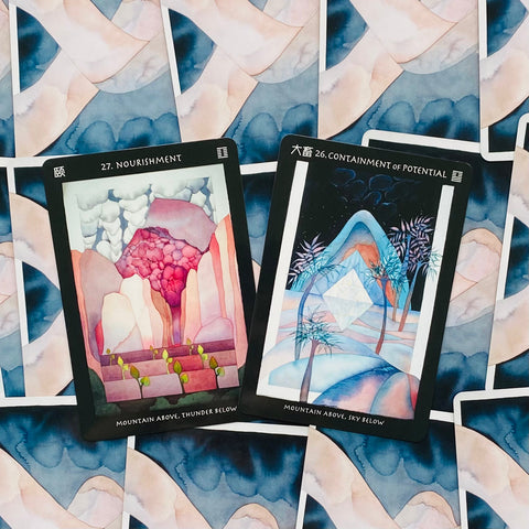 Visionary I Ching Oracle Cards Deck Blue Angel By Paul O'Brien Intuition