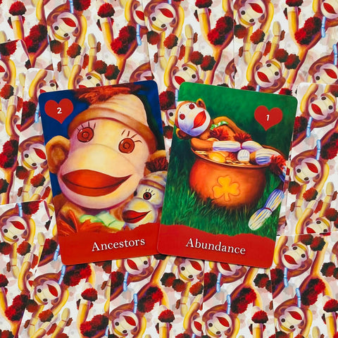 Sock Monkey Oracle Cards Deck Beyond Words Shannon Grissom And Guidebook NEW