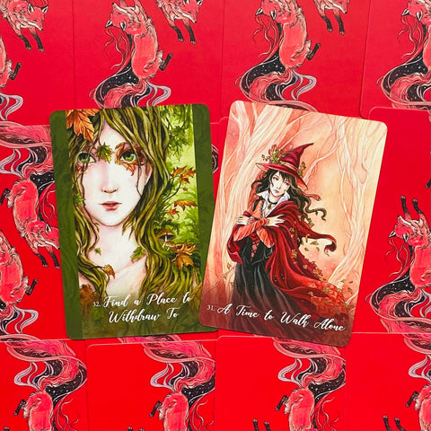 Foxfire: The Kitsune Oracle Cards Deck Lucy Cavendish Blue Angel
