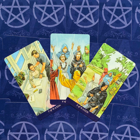Pagan Tarot Card Deck & Guidebook Set Lo Scarabeo Wiccan 78 Cards