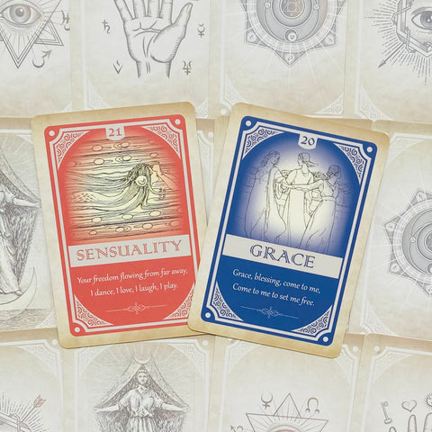 Magickal Spellcards Tarot Deck by Lucy Cavendish with Guidebook Blue Angel