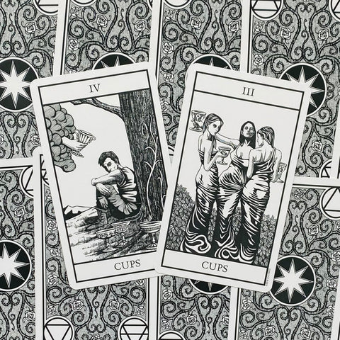 Bianco Nero Black & White Tarot Deck 80 Cards by US Games
