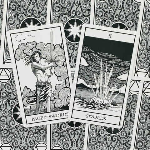Bianco Nero Black & White Tarot Deck 80 Cards by US Games