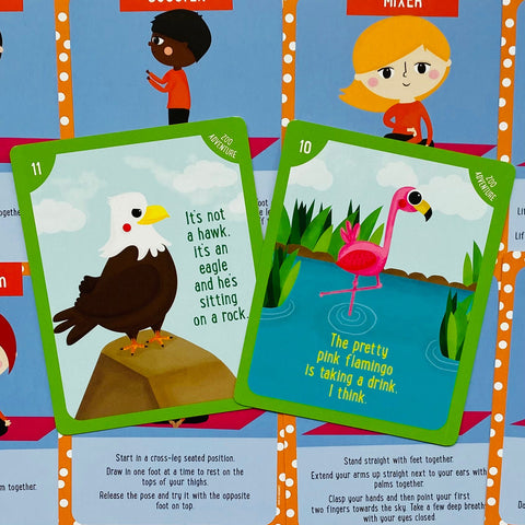 Kids Yoga Adventure Cards Deck Imaginary India Zoo US Games Systems Yka46