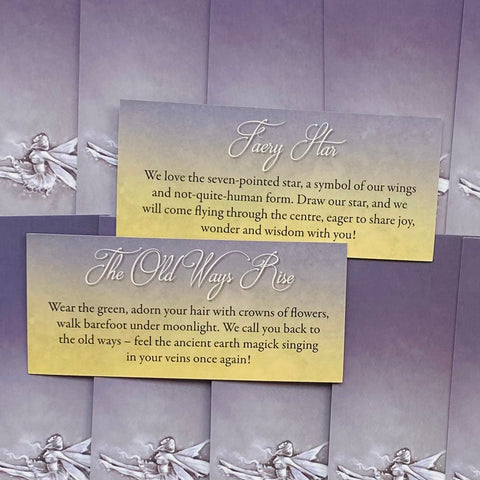 Faery Whispers Oracle Cards Deck Mini Blue Angel Lucy Cavendish Esoteric Fw55