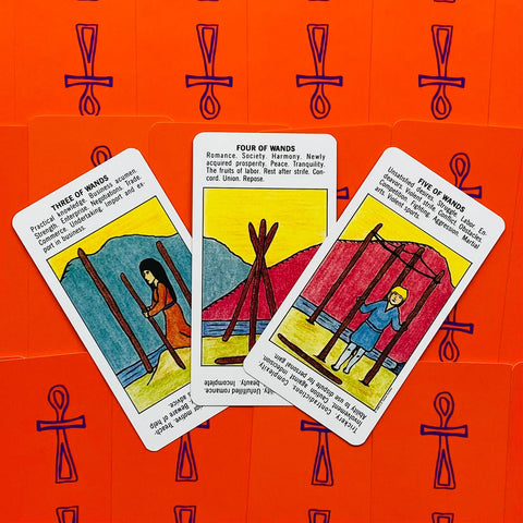 Starter Tarot Deck by US Games, Ancient Woodcut Art, 78 Cards + Guide