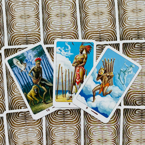African American Mini Tarot Deck 78 Cards with Guidebook by Lo Scarabeo