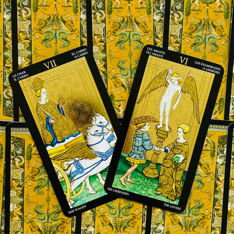 Golden Visconti Grand Trumps Tarot Deck 22 Cards Lo Scarabeo