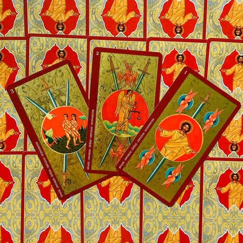 Golden Tarot of the Tsar Deck 78 Cards Russian Icon Art Lo Scarabeo