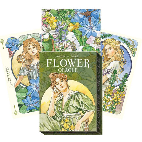 Flower Oracle Tarot Deck 38 Cards Art Nouveau by Lo Scarabeo