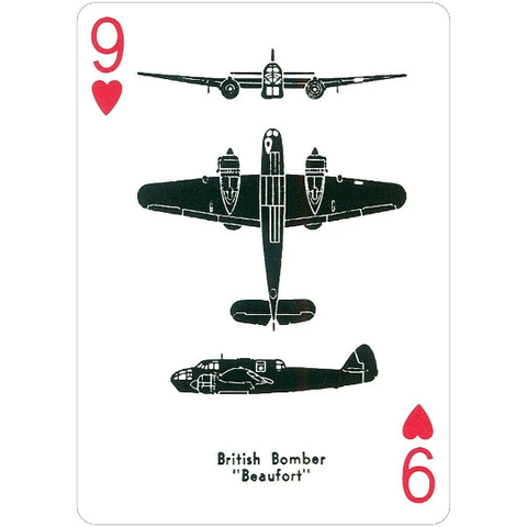 WWII Airplane Spotter Playing Cards Deck 52 Card Set by US Games Systems