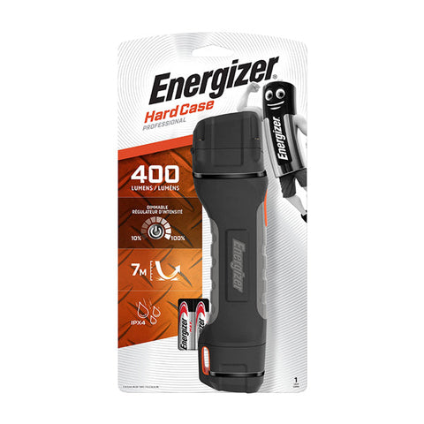 Energizer Hard Case Pro Project Plus 400 Lumen 4AA Handheld Flashlight