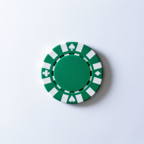 50x STAR Green Poker Chips Set Professional Casino Style Game Tokens